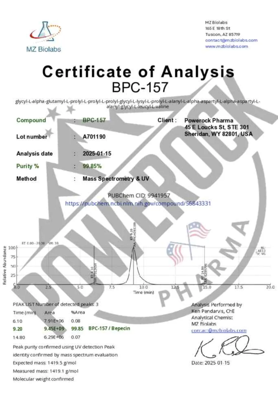 Chromatogram BPC-157
